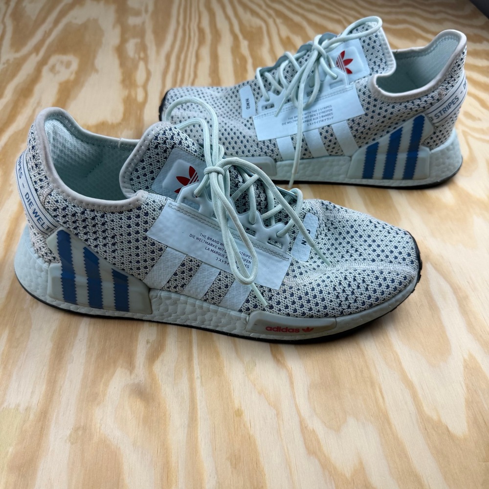 Adidas NMD R1 V2 Dazzle Camo Sky Tint Blue White Mens 11 Sneakers FY2105